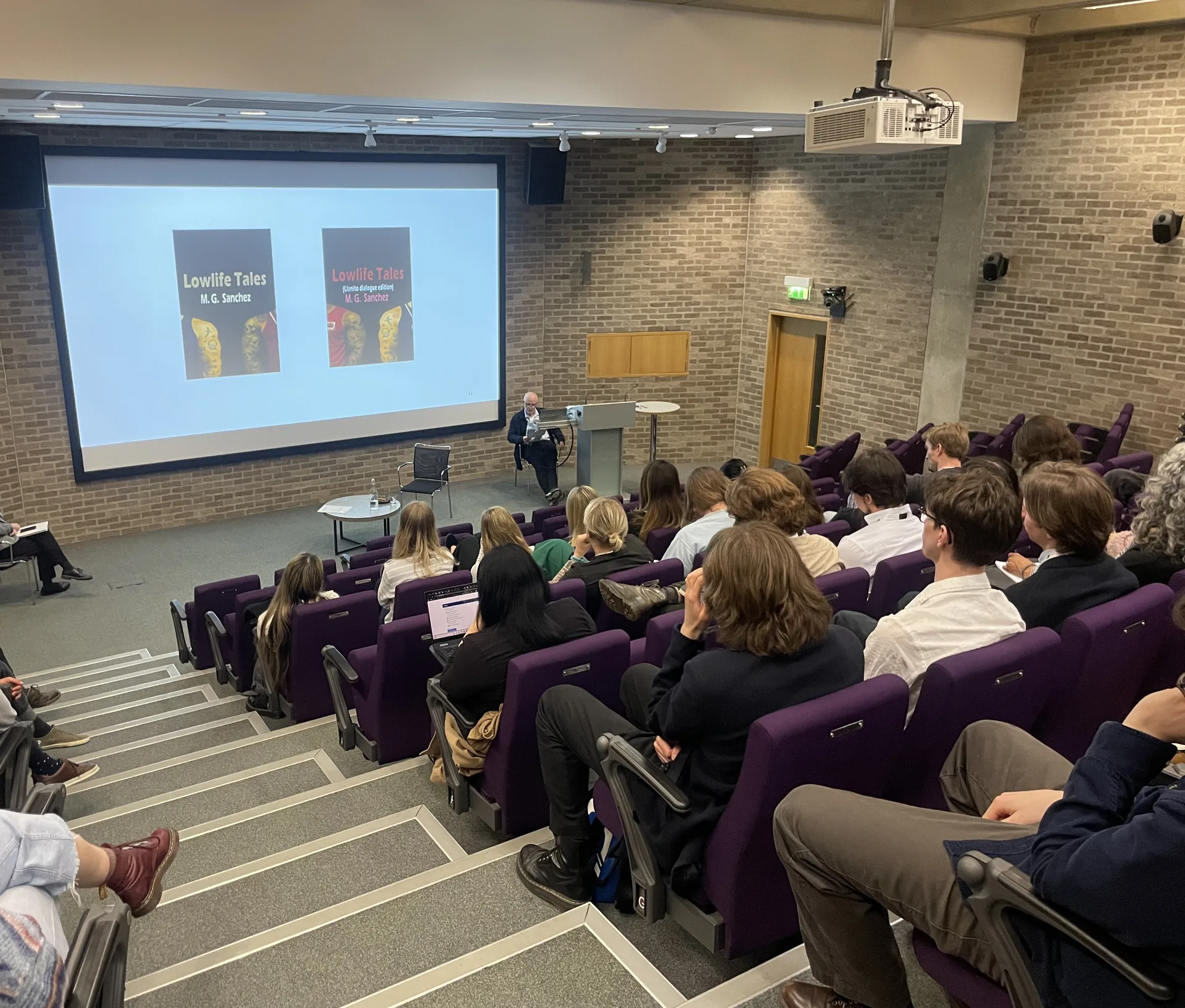 Gibraltarian Writer M. G. Sanchez Lectures Students at the University of Cambridge
